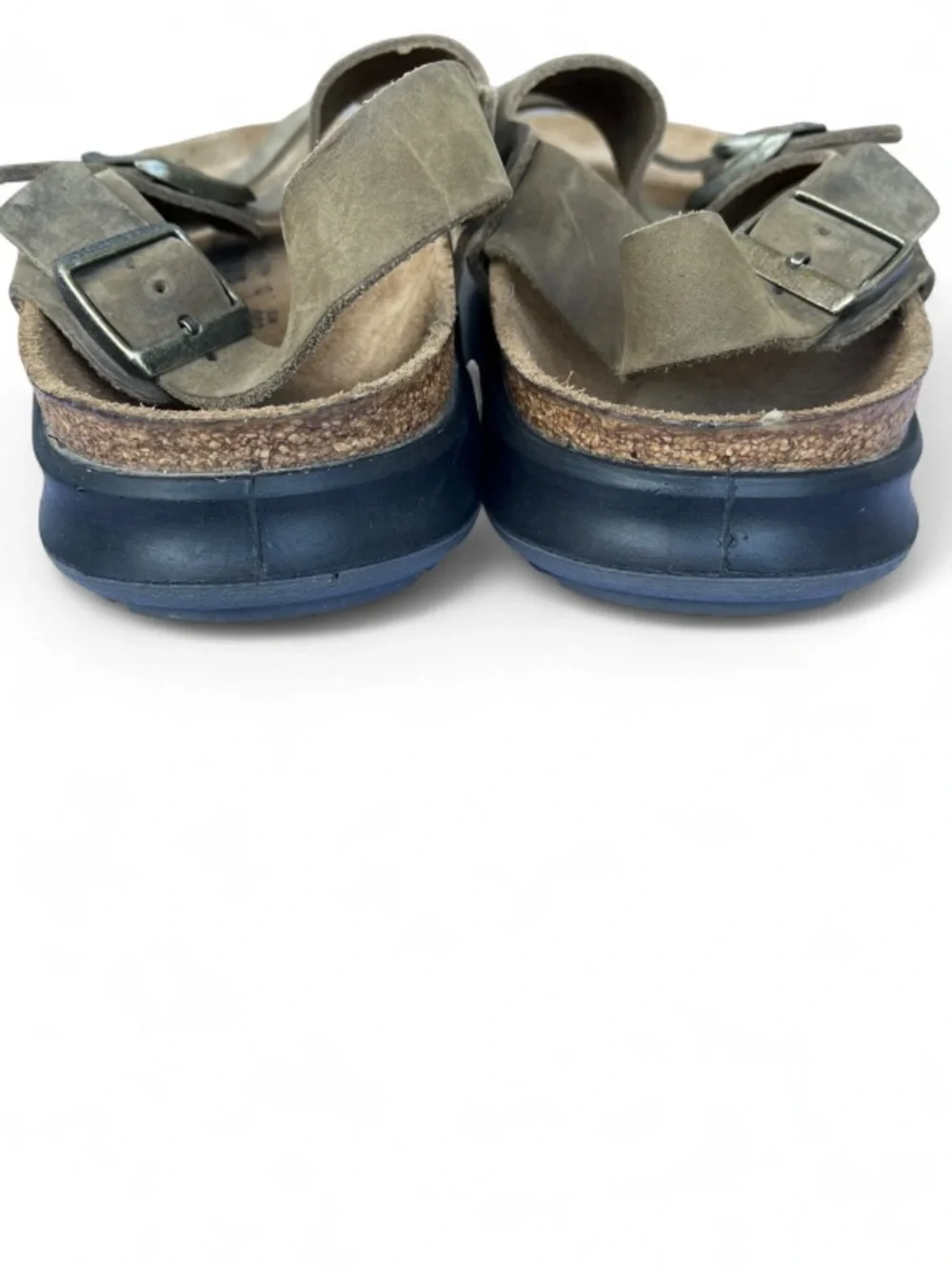 Birkenstock Men's Milano Crosstown Waxy Leather Two Strap Sandals Size 13 EU 46